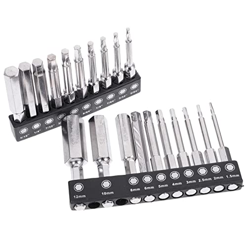 Angoily 20 Stück Sechseckiger Kopfset Metrisch Bohrer Auswirkung Schlüssel Bits Für Schlagschrauber Schlagbits Treiberbits -bits Silber Chrom-vanadium-legierter Stahl Angoily 20 Stück Sechseckiger Kopfset Metrisch Bohrer Auswirkung Schlüssel Bits Für Schlagschrauber Schlagbits Treiberbits -bits Silber Chrom-vanadium-legierter Stahl von Angoily