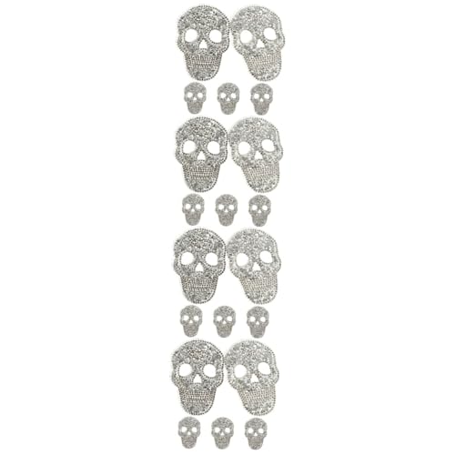 Angoily 20 Stück Silberne Skull Bügelpatches mit Strasssteinen Bestickte Vielseitige Aufnäher zum Aufbügeln Dekorativ und Reparierend für Kleidung Rucksäcke Jacken Hosen Hüte und Shirts Angoily 20 Stück Silberne Skull Bügelpatches mit Strasssteinen Bestickte Vielseitige Aufnäher zum Aufbügeln Dekorativ und Reparierend für Kleidung Rucksäcke Jacken Hosen Hüte und Shirts von Angoily