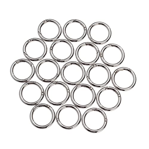 Angoily 20 Stück Sprungring Schmuck schlusselketten schlüsselketten schlüsselhalsband Zinklegierung goldplattierter Ring Mini-Split-Sprungring silberne Biegeringe Karabiner mit Ring Silver Angoily 20 Stück Sprungring Schmuck schlusselketten schlüsselketten schlüsselhalsband Zinklegierung goldplattierter Ring Mini-Split-Sprungring silberne Biegeringe Karabiner mit Ring Silver von Angoily