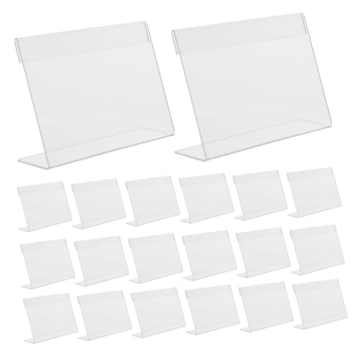Angoily 20 Stück Teiliges Acryl Preisschild Display Transparenter Förmiger Aufsteller Stabile Acrylhalterung für Preisschilder Lebensmittelkennzeichnung für Supermarkt Laden und Angoily 20 Stück Teiliges Acryl Preisschild Display Transparenter Förmiger Aufsteller Stabile Acrylhalterung für Preisschilder Lebensmittelkennzeichnung für Supermarkt Laden und von Angoily