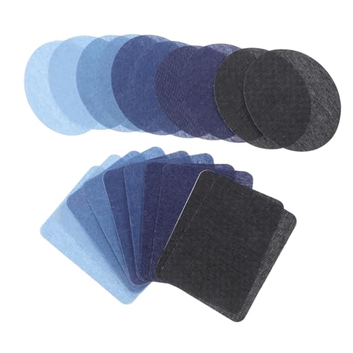 Angoily 20 Stück Teiliges Denim Flicken zum Aufbügeln Ovale und Rechteckige Stoffapplikationen mit Stark Haftendem Kleber Flexible Jeans Reparatur Patches für Ellenbogen Knie und Kreative Angoily 20 Stück Teiliges Denim Flicken zum Aufbügeln Ovale und Rechteckige Stoffapplikationen mit Stark Haftendem Kleber Flexible Jeans Reparatur Patches für Ellenbogen Knie und Kreative von Angoily