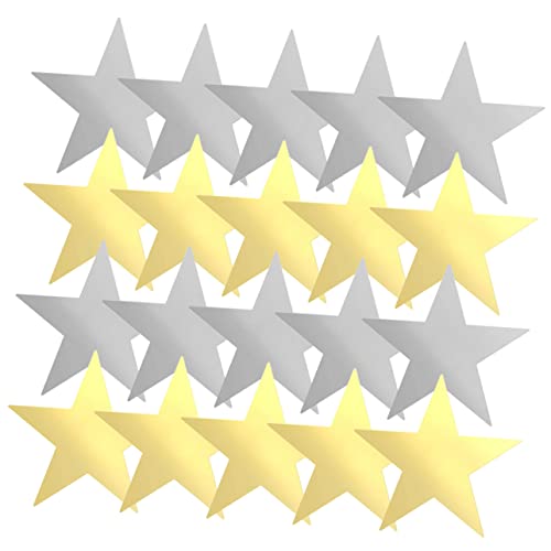 Angoily 20 Stück Teiliges Doppelseitige Papier Stern Ausschnitte Gold und Silber Pentagramm Dekoration für Klassenzimmer Diy Bastelprojekte Party und Wanddeko Kreative Papier Deko Angoily 20 Stück Teiliges Doppelseitige Papier Stern Ausschnitte Gold und Silber Pentagramm Dekoration für Klassenzimmer Diy Bastelprojekte Party und Wanddeko Kreative Papier Deko von Angoily