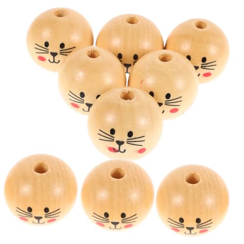 Angoily 20 Stück Teiliges Holzperlen mit Großem Runde Natürliche Perlen für DIY Schmuckherstellung Basteln von Armbändern und Halsketten Katzenkopf Design für Kreative Handarbeiten Angoily 20 Stück Teiliges Holzperlen mit Großem Runde Natürliche Perlen für DIY Schmuckherstellung Basteln von Armbändern und Halsketten Katzenkopf Design für Kreative Handarbeiten von Angoily