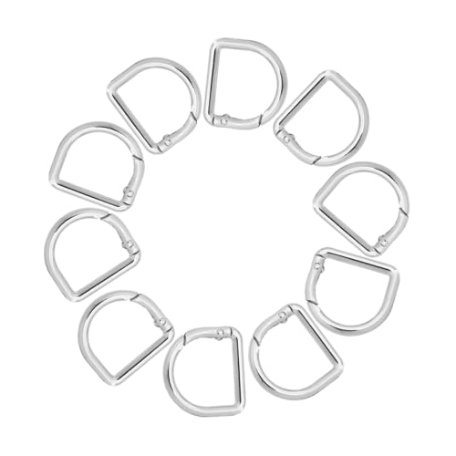 Angoily 20 Stück Teiliges Kleine Federring-schnapphaken D-ring Clips aus Metall Federschnalle für Schlüsselanhänger Rucksackriemen Geldbörsen Haustierhalsband und Diy-zubehör Langlebige von Angoily