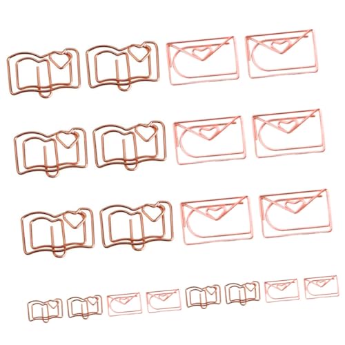 Angoily 20 Stück Teiliges Kleine Papierclips in Buch und Umschlagform Dekorative Büroklammern Roségold Vielseitig für Dokumente Fotos Briefe Lesezeichen und Bastelarbeiten Geeignet Angoily 20 Stück Teiliges Kleine Papierclips in Buch und Umschlagform Dekorative Büroklammern Roségold Vielseitig für Dokumente Fotos Briefe Lesezeichen und Bastelarbeiten Geeignet von Angoily