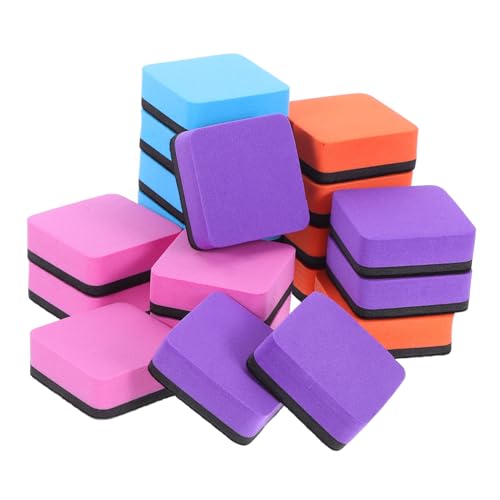Angoily 20 Stück Teiliges Magnetische Whiteboard-löscher Quadratisch mit Weichem EVA und Filz Trocken Abwischbar Wiederverwendbar für Klassenzimmer Büro und Lehrerbedarf von Angoily