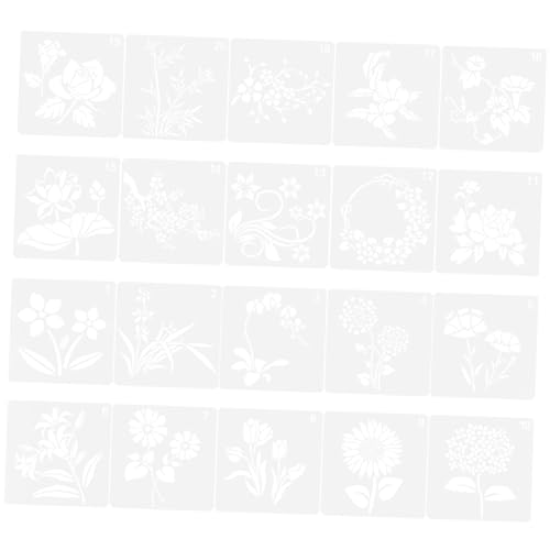 Angoily 20 Stück Teiliges Malschablonen für Wiederverwendbare Kunststoff Schablonen zum Zeichnen für Bastelprojekte Scrapbooking und Mehr Angoily 20 Stück Teiliges Malschablonen für Wiederverwendbare Kunststoff Schablonen zum Zeichnen für Bastelprojekte Scrapbooking und Mehr von Angoily