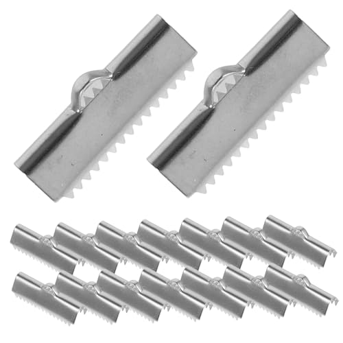 Angoily 20 Stück Teiliges Metall Bandklemmen in Stahlfarbe Geeignet für Lederbänder und Lederschnüre Vielseitige Schmuckzubehör Endkappen für Armbänder und Halsketten DIY Kompatibel mit Angoily 20 Stück Teiliges Metall Bandklemmen in Stahlfarbe Geeignet für Lederbänder und Lederschnüre Vielseitige Schmuckzubehör Endkappen für Armbänder und Halsketten DIY Kompatibel mit von Angoily