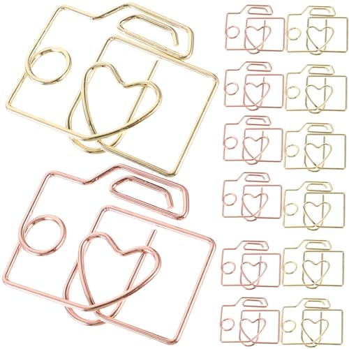 Angoily 20 Stück Teiliges Metallklammern Kreative Flexible Büroklammern für Akten Fotos Basteln Langlebig Einfach zu Bedienen Geeignet für Büro Zuhause und Schule Kleine Praktische Clips Angoily 20 Stück Teiliges Metallklammern Kreative Flexible Büroklammern für Akten Fotos Basteln Langlebig Einfach zu Bedienen Geeignet für Büro Zuhause und Schule Kleine Praktische Clips von Angoily