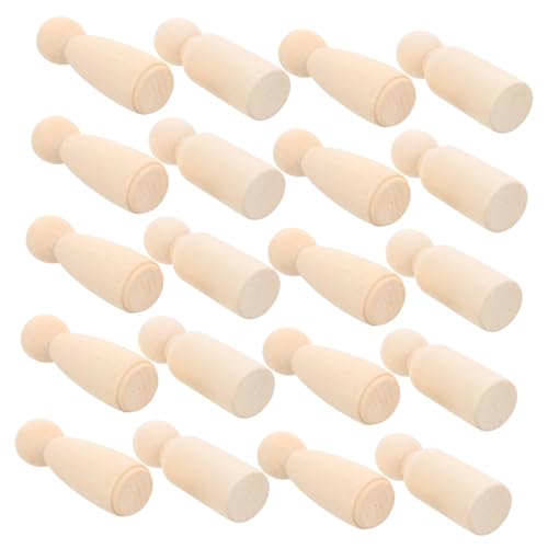 Angoily 20 Stück Teiliges Natürliche Holzfiguren Unbemalte Steckpuppen aus Holz für DIY Malen Bastelprojekte Kreative Kunst Handwerk Beige Jungen Mädchen Angoily 20 Stück Teiliges Natürliche Holzfiguren Unbemalte Steckpuppen aus Holz für DIY Malen Bastelprojekte Kreative Kunst Handwerk Beige Jungen Mädchen von Angoily