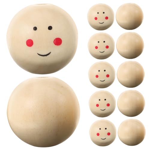 Angoily 20 Stück Teiliges Naturbelassene Holzperlen mit Lachendem Gesicht Lose Bastelperlen für DIY Schmuckherstellung Armbänder und Schlüsselanhänger für Kreative Dekorationen Angoily 20 Stück Teiliges Naturbelassene Holzperlen mit Lachendem Gesicht Lose Bastelperlen für DIY Schmuckherstellung Armbänder und Schlüsselanhänger für Kreative Dekorationen von Angoily