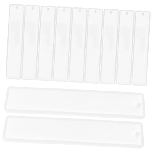 Angoily 20 Stück Teiliges Rechteck Lesezeichen Silikonform Wiederverwendbare Epoxidharz Gießform für DIY Schmuck Buchdekoration Einfaches Entformen Gleichmäßige Formen für Schule Büro und von Angoily