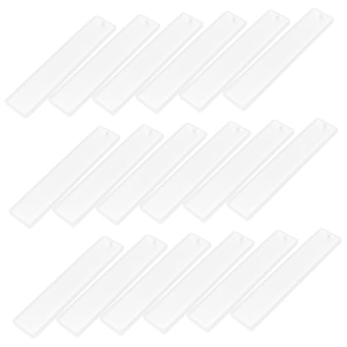 Angoily 20 Stück Teiliges Rechteckiges Silikon Lesezeichen Formset Wiederverwendbare Epoxidharz Gießform Präzise Maße für Gleichmäßige DIY Lesezeichen Einfach zu Entformen für von Angoily