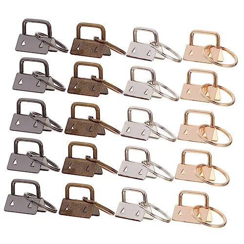 Angoily 20 Stück Teiliges Schlüsselanhänger Fob mit Metallclips für Handwerk Geeignet für Schlüsselringe und Armbänder Farben Korrosionsbeständig und Einfach zu Bedienen von Angoily