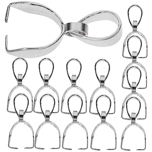 Angoily 20 Stück Teiliges Schmuck Clip Anhängerschlaufen für DIY Halsketten und Armbänder Langlebige Schmuckverschlüsse zum Basteln Jadeanhängern von Angoily