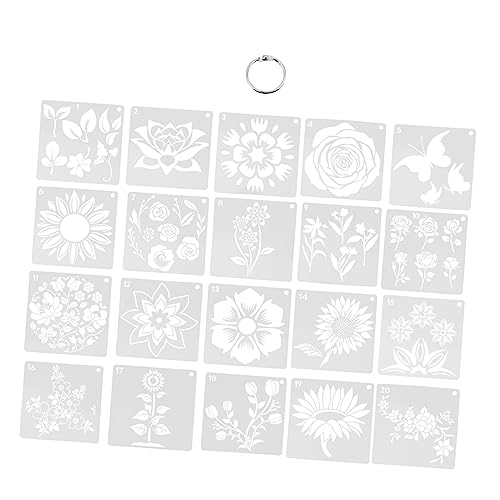 Angoily 20 Stück Teiliges Set Blüten Schablonen für Kreative Malprojekte Diy Vorlagen für Erwachsene für Bastelarbeiten und Scrapbooking Angoily 20 Stück Teiliges Set Blüten Schablonen für Kreative Malprojekte Diy Vorlagen für Erwachsene für Bastelarbeiten und Scrapbooking von Angoily