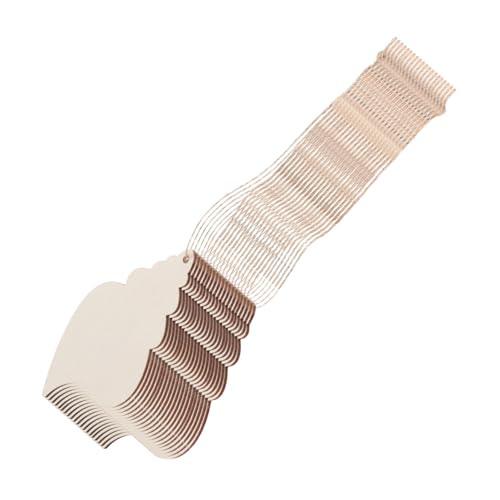 Angoily 20 Stück Teiliges Set Holzdeko Muschelform Unbehandelte Holzornamente Küstenstil Wanddekoration Blanko Holzfiguren zum Bemalen Diy Basteln für Urlaub und von Angoily