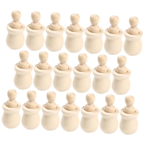 Angoily 20 Stück Teiliges Unbemalte Holz peg dolls aus Naturbelassenem Holz DIY Bemalbare Holzfiguren für Originelles Bastelspielzeug als und Dekoration Angoily 20 Stück Teiliges Unbemalte Holz peg dolls aus Naturbelassenem Holz DIY Bemalbare Holzfiguren für Originelles Bastelspielzeug als und Dekoration von Angoily