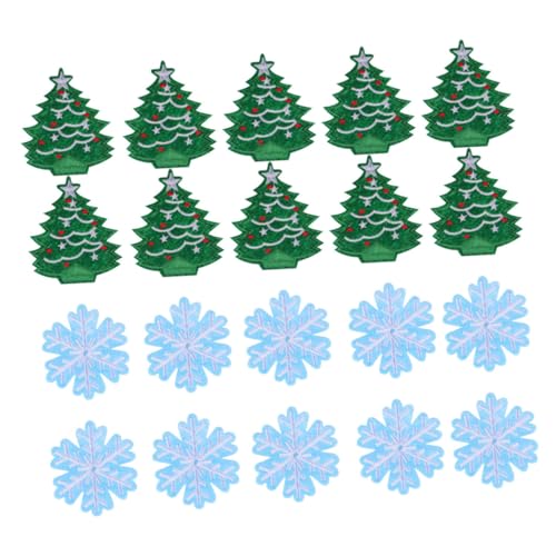Angoily 20 Stück Teiliges Weihnachtsaufnäher mit Weihnachtsbaum Schneeflocke Bestickte Stoffapplikationen Langlebig und Kreativ für Kleidung Taschen Hüte Festliche Weihnachtsdeko Angoily 20 Stück Teiliges Weihnachtsaufnäher mit Weihnachtsbaum Schneeflocke Bestickte Stoffapplikationen Langlebig und Kreativ für Kleidung Taschen Hüte Festliche Weihnachtsdeko von Angoily