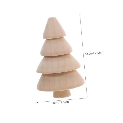Angoily 20 Stück Teiliges Weihnachtsbäume Naturbelassen zum Bemalen Sichere Diy-holzfiguren für Familienfreundliche Bastelprojekte Vielseitige Festtagsdekoration für Tisch und Kleine von Angoily