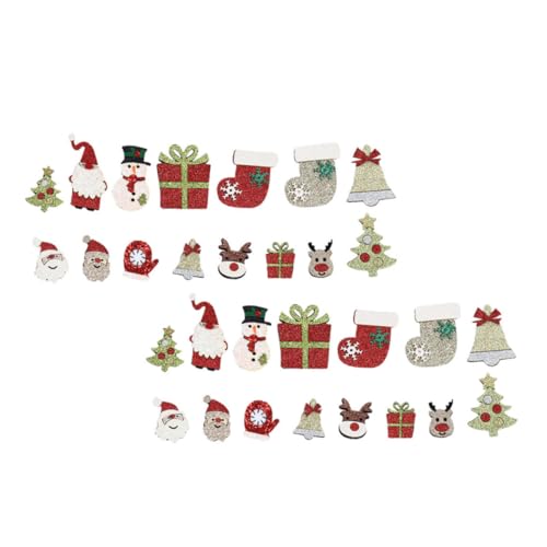Angoily 20 Stück Teiliges Weihnachtsstoffaufnäher mit Glitzer Bestickte Patches zum Aufnähen Vielseitige DIY Kleidungsreparatur und Dekoration für Kleidung Taschen Schuhe und Hüte Angoily 20 Stück Teiliges Weihnachtsstoffaufnäher mit Glitzer Bestickte Patches zum Aufnähen Vielseitige DIY Kleidungsreparatur und Dekoration für Kleidung Taschen Schuhe und Hüte von Angoily