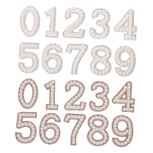 Angoily 20 Stück Teiliges Zahlen Patches mit Perlen und Strass zum Aufbügeln Glitzernde DIY Applikationen für Kleidung Taschen Jeans aus Langlebigem Vliesstoff Geeignet für Baumwolle Angoily 20 Stück Teiliges Zahlen Patches mit Perlen und Strass zum Aufbügeln Glitzernde DIY Applikationen für Kleidung Taschen Jeans aus Langlebigem Vliesstoff Geeignet für Baumwolle von Angoily