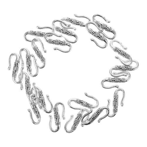Angoily 20 Stück Tibetisches Silberzubehör S Schnalle Schmuck S Schnalle Knebelverschlüsse Zur Schmuckherstellung S Hakenverschluss Charms Für Armbänder Schlüsselschmuck Angoily 20 Stück Tibetisches Silberzubehör S Schnalle Schmuck S Schnalle Knebelverschlüsse Zur Schmuckherstellung S Hakenverschluss Charms Für Armbänder Schlüsselschmuck von Angoily