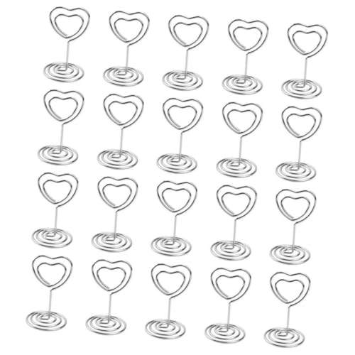 Angoily 20 Stück Tischkartenhalter aus Silbernem Metall mit Herzfuß Stabile Fotohalter und Memo Clips für Hochzeit Geburtstag Restaurant Kreative Karten Notizhalter Angoily 20 Stück Tischkartenhalter aus Silbernem Metall mit Herzfuß Stabile Fotohalter und Memo Clips für Hochzeit Geburtstag Restaurant Kreative Karten Notizhalter von Angoily