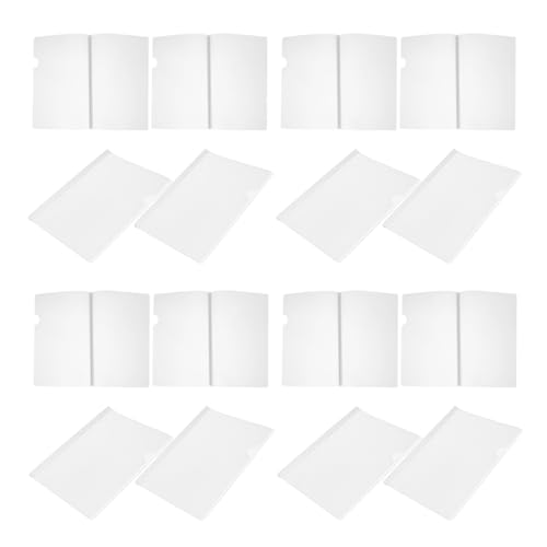 Angoily 20 Stück Transparent Buchbindematerialien Kunststoff Schiebebinder mit Stabilen Clips für Dokumentenorganisation für Büro und Schule von Angoily