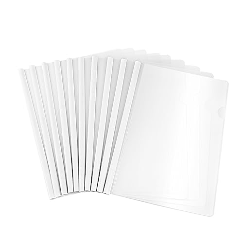 Angoily 20 Stück Transparente Pack Dokumentenmappe mit Schiebestange für Unterlagen Flexibler Ordner für Büro und Schule Weiße Aktenhülle mit Rutschfester Halterung für Angoily 20 Stück Transparente Pack Dokumentenmappe mit Schiebestange für Unterlagen Flexibler Ordner für Büro und Schule Weiße Aktenhülle mit Rutschfester Halterung für von Angoily