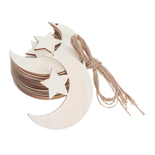 Angoily 20 Stück Unbemalte Holz Mond und Sterne Ausschnitte Rustikale Holzformen für DIY Bastelprojekte Dekoration für Babypartys und Kinderzimmer Angoily 20 Stück Unbemalte Holz Mond und Sterne Ausschnitte Rustikale Holzformen für DIY Bastelprojekte Dekoration für Babypartys und Kinderzimmer von Angoily