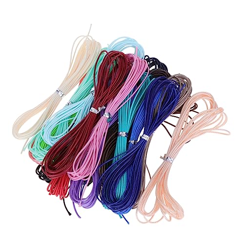 Angoily 20 Stück Wachsschnur DIY Serpentinenseil für Armbänder und Multifunktionale Handarbeitskordel für Schmuckherstellung und Projekte Zufällige Farbe von Angoily