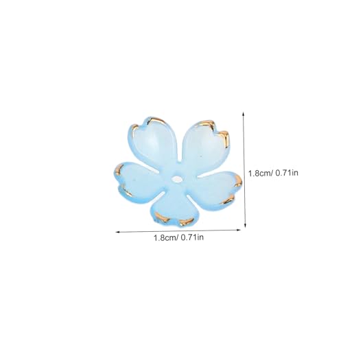 Angoily 200 Stück Acryl Perlenkappen Petal Blütenblättern Gradient Farbverlauf Leicht und Langlebig Geeignet als Schmuckzubehör für DIY Halsketten Armbänder Haarnadeln und Bastelprojekte von Angoily