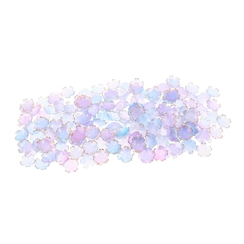Angoily 200 Stück Acryl-blütenperlen mit Farbverlauf Spacer Bead Caps aus Leichtem Acryl für DIY Schmuckherstellung Handgefertigte Perlenkappen für Halsketten Armbänder und Haarschmuck von Angoily