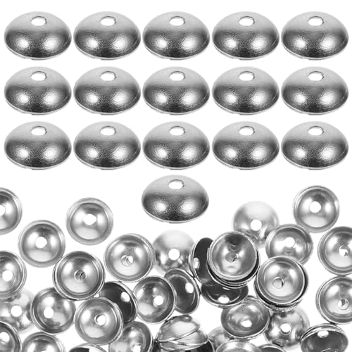 Angoily 200 Stück Bead Caps für DIY Schmuckherstellung Halbrunde Spacer Beads Kappen Antikorrosive und Rostbeständige Perlenkappen für Armbänder und Angoily 200 Stück Bead Caps für DIY Schmuckherstellung Halbrunde Spacer Beads Kappen Antikorrosive und Rostbeständige Perlenkappen für Armbänder und von Angoily