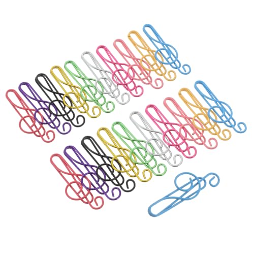 Angoily 200 Stück Buntes -Lesezeichen Bürobedarf Musikbuchclip Papier -Memo -Halter Büroklammern Lesezeichenklammern aus Papier Musical Notes Lesezeichen Clips Planer-Clips Metall Angoily 200 Stück Buntes -Lesezeichen Bürobedarf Musikbuchclip Papier -Memo -Halter Büroklammern Lesezeichenklammern aus Papier Musical Notes Lesezeichen Clips Planer-Clips Metall von Angoily