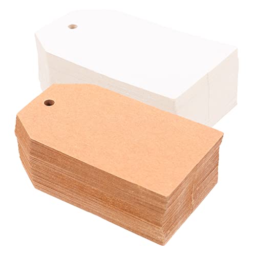Angoily 200 Stück Diy Blanko Etiketten Handgezeichnete Preisetiketten für Bastelprojekte Hängende Tags Weiß und Kraftpapier für Schmuck Kleidung Kunst und Angoily 200 Stück Diy Blanko Etiketten Handgezeichnete Preisetiketten für Bastelprojekte Hängende Tags Weiß und Kraftpapier für Schmuck Kleidung Kunst und von Angoily