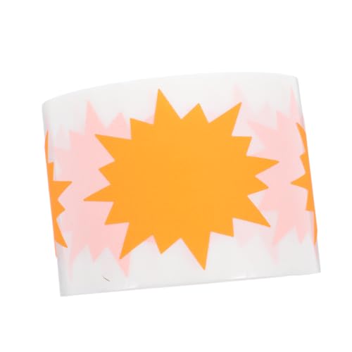 Angoily 200 Stück Fluoreszierende Klebeetiketten Burst Form für Einzelhandel Orange für Verkaufsaktionen und Preisdarstellungen Angoily 200 Stück Fluoreszierende Klebeetiketten Burst Form für Einzelhandel Orange für Verkaufsaktionen und Preisdarstellungen von Angoily