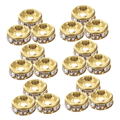 Angoily 200 Stück Funkelnde Strassstein Beads für DIY Armbänder Ohrringe und Stift Dekorationen Vielseitig Einsetzbar und Leicht zu Handhaben von Angoily