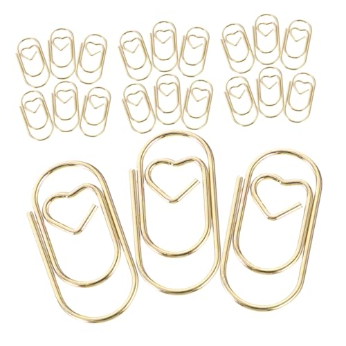 Angoily 200 Stück Herzförmige Büroklammern aus Kleine Lustige Papierclips für Bürobedarf Einzigartiges und Robustes Design für Kreative Organisation von Angoily
