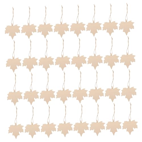 Angoily 200 Stück Holz Ahornblatt Anhänger Unbehandelte Ahornblatt Holzscheiben für DIY Herbstdeko Natürliche Holzornamente für Wandgestaltung und Thanksgiving Party Rustikaler Herbstflair von Angoily
