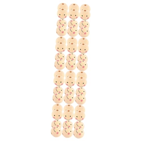 Angoily 200 Stück Holzperlen mit Smile Gesicht Diy Bastelperlen für Erwachsene für Armbänder und Kreative Projekte Angoily 200 Stück Holzperlen mit Smile Gesicht Diy Bastelperlen für Erwachsene für Armbänder und Kreative Projekte von Angoily