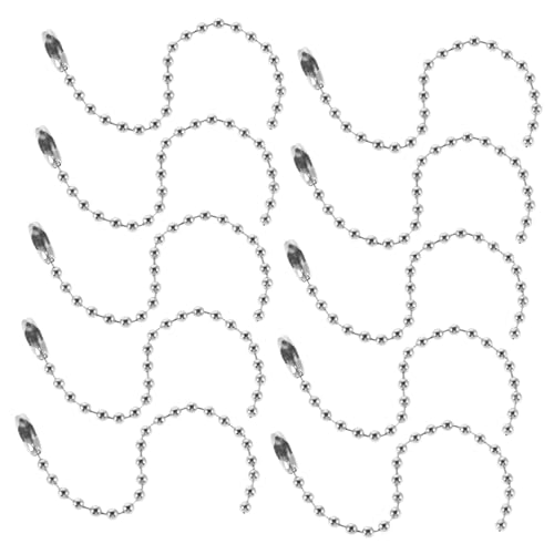 Angoily 200 Stück Kugelkette Metallkette mit Verbindern für DIY Schmuck Schlüsselanhänger Basteln Anhänger Silberfarbig Langlebig Angoily 200 Stück Kugelkette Metallkette mit Verbindern für DIY Schmuck Schlüsselanhänger Basteln Anhänger Silberfarbig Langlebig von Angoily