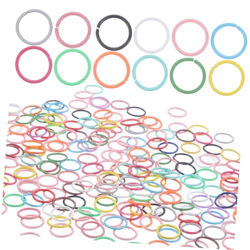 Angoily 200 Stück Offener Ringschmuck Armband-Anhänger Kettenverlängerungen für Halskette Ringe Reize bastelzeug schmuck machen runde Ringverbinder Halskette Reparatur Biegering Eisen von Angoily