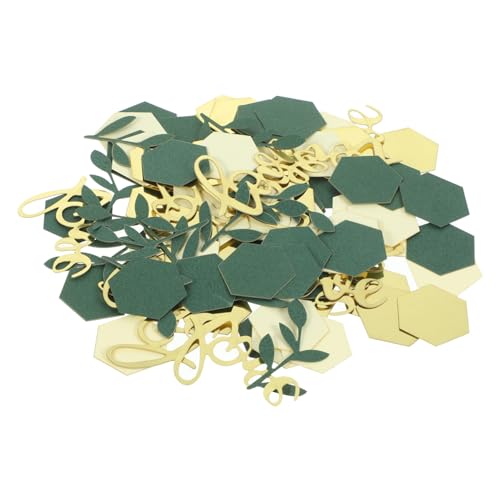 Angoily 200 Stück Party Deko Konfetti mit Hexagon und Love Motiven Glänzendes Papierstreu für Hochzeit Verlobung Brautparty und Festliche Tischdekoration von Angoily