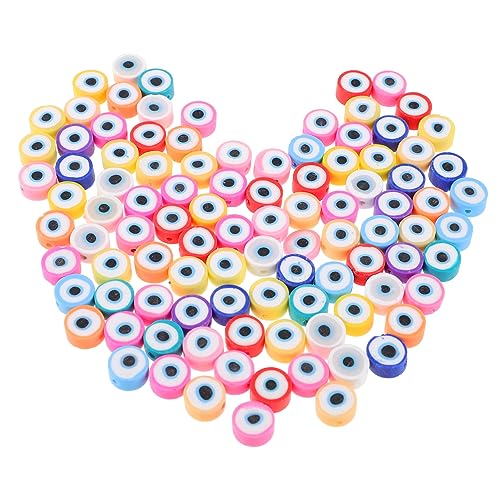 Angoily 200 Stück Perle Des Teufelsauges Augen Böses Auge Halloween Evil Eye Armband Damen Armbänder Für Den Bösen Blick Sortiert Reiz Handwerk Perlen-kits Polymer-ton von Angoily