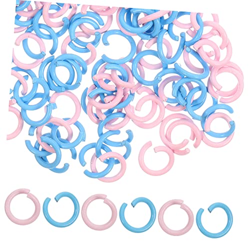 Angoily 200 Stück Spaltring Herstellung Schmuck Runden Schild Sterling Versprechen Halskette Reparatur Biegering Silber Basteln Schlüsselanhänger-reifen Biegering Für Diy Gold Metall von Angoily