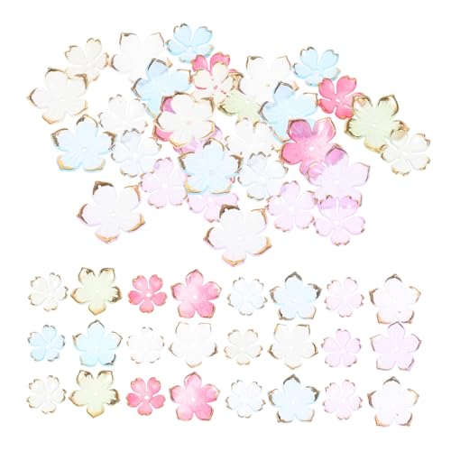 Angoily 200 Stück Teiliges Acryl Blüten Perlenkappen mit Farbverlauf und Goldrand Leichte Blumen Spacer Perlen für DIY Schmuck Haar und Armband Accessoires für Mädchen und Kreative Angoily 200 Stück Teiliges Acryl Blüten Perlenkappen mit Farbverlauf und Goldrand Leichte Blumen Spacer Perlen für DIY Schmuck Haar und Armband Accessoires für Mädchen und Kreative von Angoily