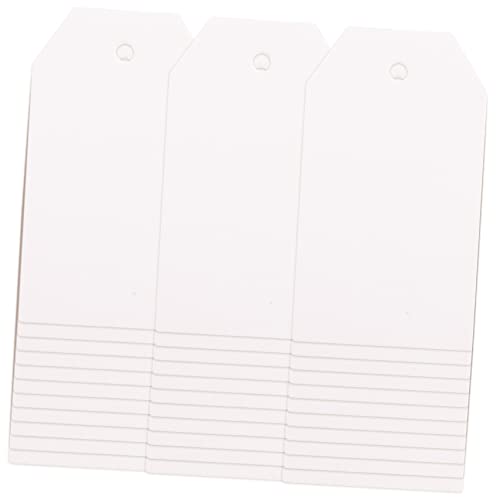Angoily 200 Stück Weiße Blanko Papieranhänger DIY Hängeetiketten Beschreibbar und Druckbar Beschriften und Personalisieren für oder Dekoration von Angoily