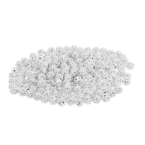 Angoily 200 Stück Weiße Strass Disco-kugel Perlen für Schmuckherstellung Glänzende Pavé-fassung für DIY Ohrringe Armbänder und Festliche Dekorationen Angoily 200 Stück Weiße Strass Disco-kugel Perlen für Schmuckherstellung Glänzende Pavé-fassung für DIY Ohrringe Armbänder und Festliche Dekorationen von Angoily